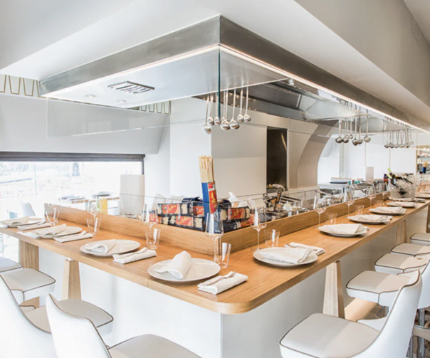 A view of the Seafront Pasta Bar Restaurant. 